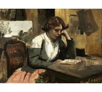 Grafika - Puzzle Baptiste-Camille Corot: Ragazza che legge - 2000 Pezzi