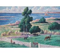 Grafika - Puzzle Maximilien Luce - L'isola di legno, Kermouster, Lézardrieux, 1914 - 1000 Pezzi