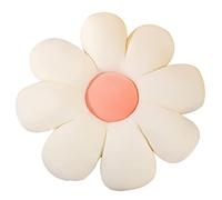Grafingy Cuscino a forma di fiore, cuscino da pavimento con fiori, morbido, decorazione per la stanza, per camera da letto, divano, letto, lettura (38,1 cm, bianco)