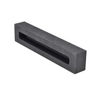 Grafite Lingot, Striscia Stampo a Forma di Grafite Crogiolo per Fusione in Metallo Rame in Argento Oro con Dimensioni Standard, Temperatura Elevata, Calore e Shock (Esterno 250×30×20 Interno