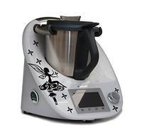 Grafix - Adesivi per Thermomix TM5, motivo fiabesco con fata e farfalle