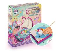 Grafix Decora Il Tuo Portagioie con Unicorno - Porta Gioielli in Legno Fai da Te - Attività Creativa per Bambine - Interno Velluto - Include Vernice, Pennello, Diamanti Adesivi, Adesivi e Stencil