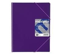 Grafoplas 1331140, Cartella con 30 buste, formato A4, copertina PP, Violetto