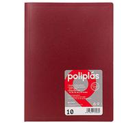 Grafoplas 1430050 - Cartella da 10 buste, formato protocollo, Copertina in PP, colore: bordeaux