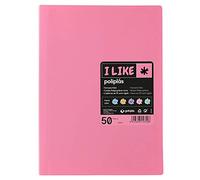 Grafoplás 1461353 Foglio-Dimensione 50 Tasche Saldate Rosa Poliplás I Like