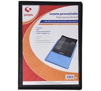 Grafoplas 1475510 - Portalistini con 30 buste, formato protocollo, con copertina in polipropilene, colore: nero