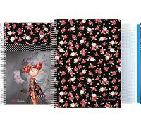 Grafoplás 16501943 Collezione Fiffi Bastille Quaderno, Quadretti 5 mm, Modello Tatoo, A4