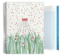 Grafoplás 16502616 Collezione Nina Quaderno, Quadrettato, Modello Nature, A4