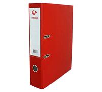Grafoplás 27269551. Confezione da 12 raccoglitori a leva, A4, anelli 65 mm, colore: rosso, foderato in polipropilene, con occhiello sul doro, serie Grafcolor