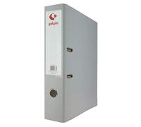 Grafoplás 27269571 - Confezione da 12 raccoglitori a leva, A4, anelli 65 mm, grigio, foderati in polipropilene, occhiello sul dorso, serie Grafcolor