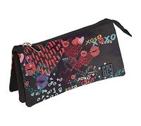 Grafoplás 37540640 Collezione Diverse Astuccio Scuola Tre Scomparti, Modello Xoxo, 23.5 x 12 x 14