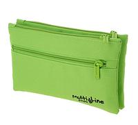 Grafoplás 37541920 - Astuccio doppio Multiline per la scuola, colore: verde, 22 x 12 cm
