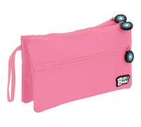 Grafoplás 37545353 Astuccio piatto doppio scolastico, colore: rosa chiaro, 21 x 12 cm, Bits & Bobs