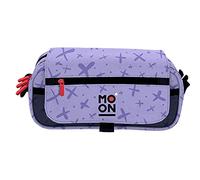 Grafoplás 37546469 Astuccio Tre scomparti con Solapa, Lavanda, Collezione Moon, Dimensioni: 23 x 10 x 10 cm