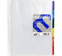 Grafoplás. 39834100 Cartelle con 40 buste trasparenti, separatori rimovibili, pettine guida, meccanismo a spirale, multicolore