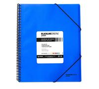 Grafoplas 39834230 - Cartella a spirale con 40 tasche, formato A4, polipropilene, colore: blu, Maxiplás Blackline Glass