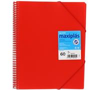 Grafoplás 39836051-carpeta spirale con 60 buste A4 con, colore: rosso