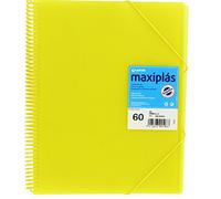 Grafoplás 39836060 - Cartellina A4 a spirale con busta, colore: giallo e 60 buste