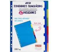 Grafoplás 41260400-juego di divisori di colori per raccoglitori e cartelle, 6 posizioni formato A4