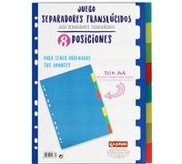 Grafoplás 41260500-juego di divisori di colori per raccoglitori e cartelle, 8 ciglia formato A4