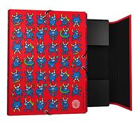 Grafoplás 82402632 Cartella a 3 alette in cartone foderato, copertina rigida, formato protocollo, collezione Katuki Saguyaki, Bull, certificato FSC