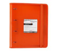 Grafoplás 88100052 Carpeblock 4 anelli con ricambio e divisori, A4, arancione, polipropilene rigato, Carpebook Multiline