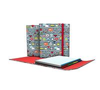 Grafoplás 88212656 Raccoglitore a 4 anelli con bavera, formato A4, chiusura in gomma, con ricambio e separatori, carpeplus, collezione adesivi, corona