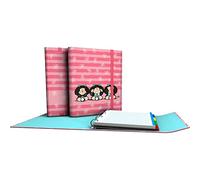 Grafoplás 88212657 Cartella 4 anelli con bavero, A4, chiusura in gomma, include ricambi e separatori, carpeplus, collezione Mafalda, saggezza