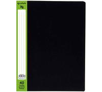 Grafoplas 98140410. Cartella da 40 buste in pelle arancione, formato A4, copertina in PP semi-rigida, colore nero