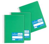 Grafoplás 98533220 - Confezione da 3 quaderni a righe A5, copertina in polipropilene, colore: verde, certificati FSC, serie Color Note