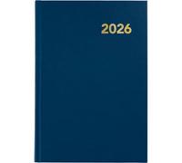 Grafoplas - Agenda 2026 giorno pagina annuale, 14,5 x 21 cm, blu, spagnolo, modello Bretagna, copertina rigida e punto di lettura, 288 pagine, carta bianca 70 g certificata FSC, include pianificazione
