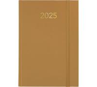 Grafoplas | Agenda annuale 2025 Giorno Pagina Firenze | Bronzo | 14,5 x 21 cm | Coperture Imbottite Vinile | Gomma di chiusura verticale | Punto di lettura | Annuale | Perfetto per l'organizzazione in