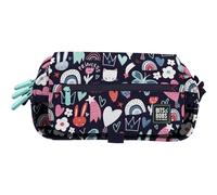 Grafoplas - Astuccio scolastico 3 scomparti, bits&Bobs Princess, 23 x 10 x 10 cm, per organizzare materiale scolastico, con chiusura e orario settimanale, grande capacità, striscia per carrello zaino