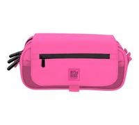 Grafoplás - Astuccio scolastico a 3 scomparti, bit e bobs fluoro pastello, 23 x 10 x 10 cm, rosa, striscia posteriore per appendere porta oggetti, super resistente con nervatura di rinforzo, materiale