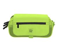 Grafoplás - Astuccio scolastico a 3 scomparti, bit e bobs fluoro pastello, 23 x 10 x 10 cm, verde, striscia posteriore per appendere porta oggetti, super resistente con nervatura di rinforzo