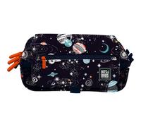 Grafoplas - Astuccio scuola tre scomparti con bavero, bits&Bobs, blu, 23x10x10cm, Cosmo