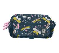 Grafoplas - Astuccio scuola tre scomparti con bavero, bits&Bobs, blu, 23x10x10cm, Dragon Fly