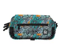 Grafoplas - Astuccio scuola tre scomparti con bavero, bits&Bobs, grigio, 23x10x10cm, Orso