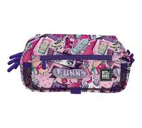 Grafoplas - Astuccio scuola tre scomparti con bavero, bits&Bobs, Violetto, 23x10x10cm, Manica