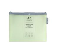 Grafoplás | Borsa con cerniera EVA Soft a5 | Mint Pastel | Soft Touch | Zipper Bag realizzata in gomma EVA trasparente | Perfetta per proteggere e trasportare documenti, cellulari, tablet o puzzle