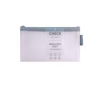 Grafoplás - Borsa con cerniera EVA Soft Check 23 x 13 cm, rosa pastello, tocco morbido, cerniera bag realizzata in gomma EVA trasparente, perfetta per proteggere e trasportare documenti e piccoli