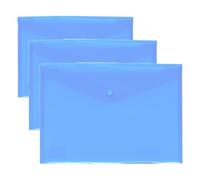 Grafoplás | Busta in plastica con chiusura a scatto | Ecoplas | Dimensione foglio | Colore blu morbido traslucido | 33,4 x 23,5 cm | Perfetto per documenti scolastici, domestici e ufficio A4 e foglio