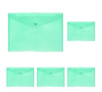 Grafoplas | Busta in plastica con chiusura a scatto | Ecoplas | Dimensione foglio | Colore Mint Traslucido | 33,4 x 23,5 cm | Polipropilene | Perfetto per documenti scolastici, domestici e ufficio A4