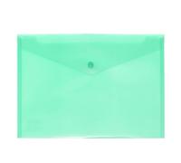 Grafoplas | Busta in plastica con chiusura a scatto | Ecoplas | Dimensione foglio | Colore Mint Traslucido | 33,4 x 23,5 cm | Polipropilene | Perfetto per documenti scolastici, domestici e ufficio A4