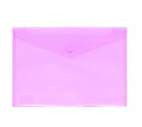 Grafoplas - Busta in plastica con chiusura a scatto ecoplas, dimensioni quarto colore lavanda traslucido, 17,5 x 24,5 cm, polipropilene, perfetta per proteggere documenti scolastici, domestici o da