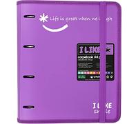 Grafoplás Carpebook 88101869 - Raccoglitore a 4 anelli con ricarica, formato A4, in polipropilene semirigido, con divisori, colore: lavanda