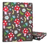 Grafoplás | Cartella 3 alette | Cartone Foderato | Copertina Rigida | Formato Folio | Collezione Design Elena Corredoira Funghi | Certificato FSC