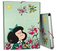 Grafoplás | Cartella 3 bavero | Cartone Foderato | Copertina Rigida | Formato Folio | Collezione Design Mafalda Primavera | Certificato FSC