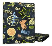 Grafoplas - Cartella a 3 fogli, cartone foderato, copertina rigida plastificata lucida, formato foglio, design Streetball, Bits&Bobs Pop Up Design, certificato FSC, ideale come materiale scolastico