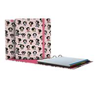 Grafoplás | Cartella anelli con ricambio A4 | Include 100 fogli a quadretti 5 x 5 | Separatori | Busta trasparente | Mafalda Unico | Carpebook | FSC